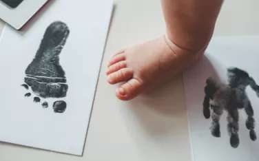 Baby kind erinnerungen abdruck hand fuss