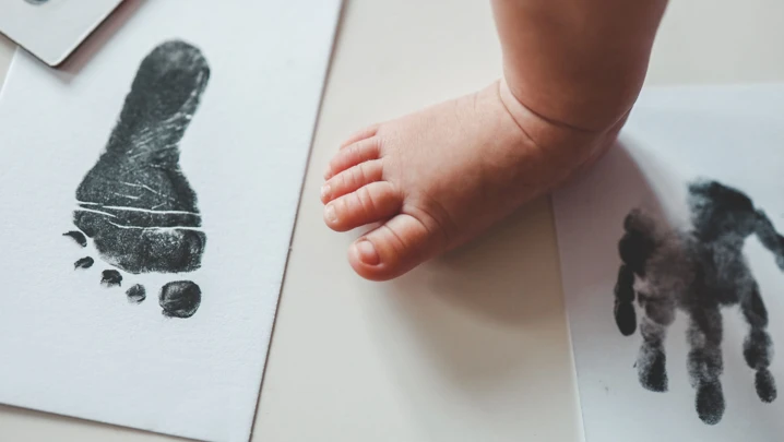 Baby kind erinnerungen abdruck hand fuss