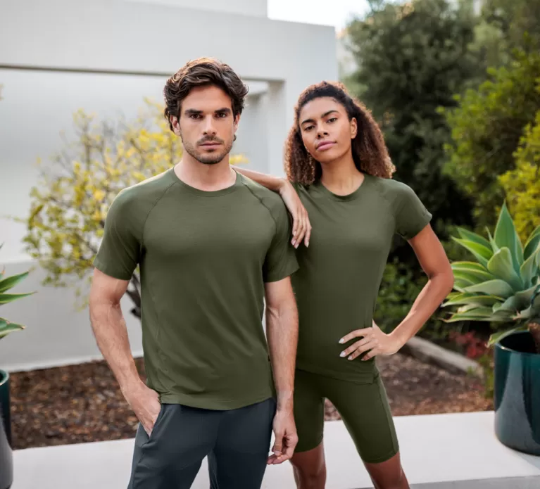 Recovery Couple T shirt Olive Green Shorts Olive Green T shirt Olive Green Shorts Grey Night