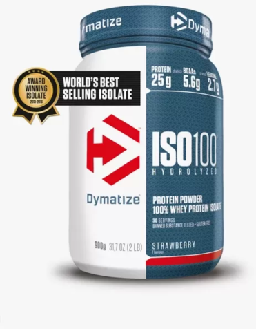 Dymatize iso 100 strawberry blast 900 g proteinpulver 1527294 P